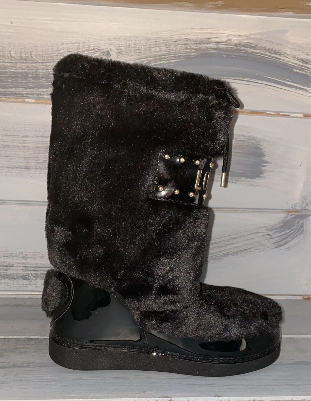 Love Moschino Black Snow Boots Woman Size 35/36 MB00*