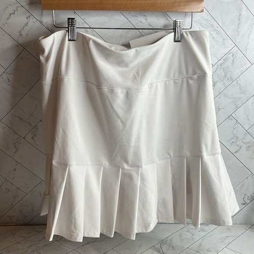 NWT Lady Hagen Womens 17" White Pleated Skort Golf Tennis Biking Size Large L - Picture 10 of 12