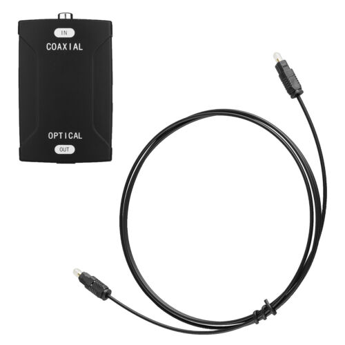 Adaptateur convertisseur audio Coaxial vers Toslink 96 KHz 5 pieds câble fibre optique numérique - Photo 1 sur 12