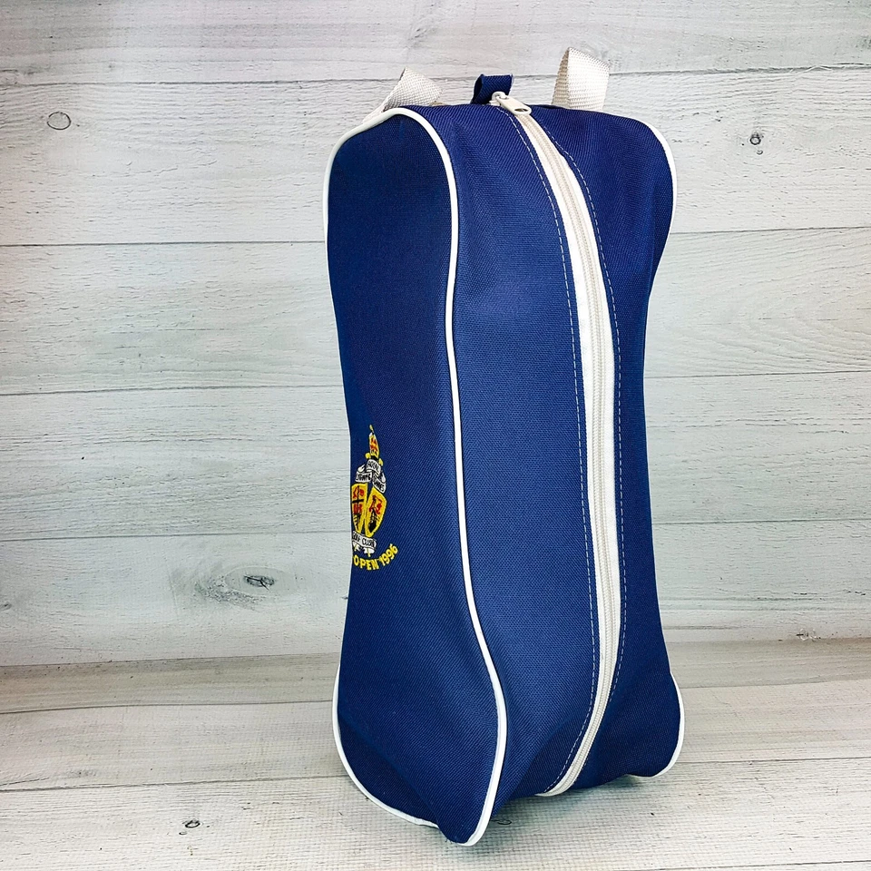 Bolsa de zapatos bordada vintage Royal Lytham & St Annes Golf Club 125th Open 1996 Foto 3 de 4