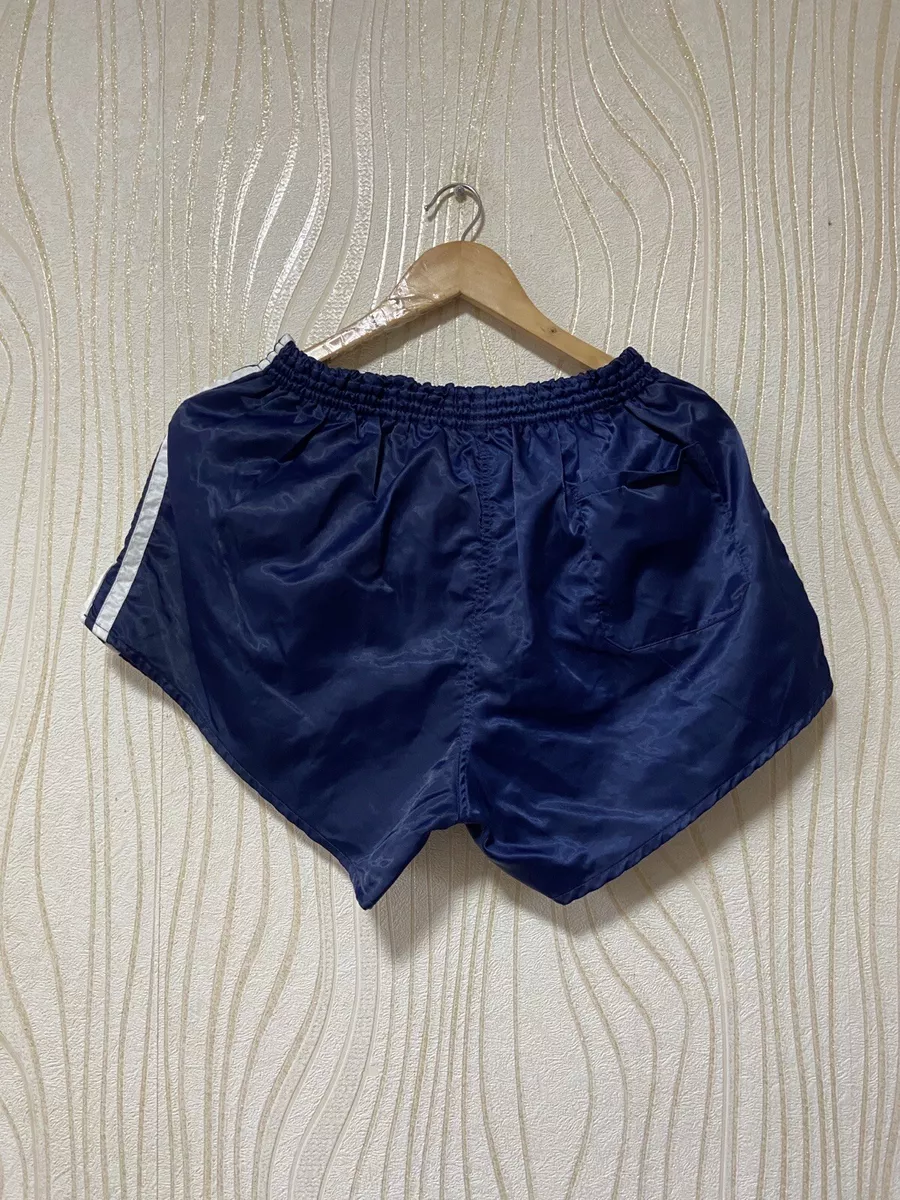 ADIDAS VINTAGE SHORTS FOOTBALL SOCCER RUNNING sz XL NAVY 80s 90s