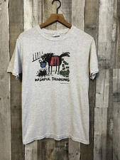 VINTAGE JARED LEE STUDIO Horse Art Graphic T-shirt Gray Small Wishful Thinking