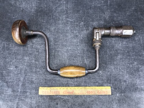 ANCIENNE CHIGNOLE PERCEUSE À Main Objet Ancien Old Tool 35 Cm