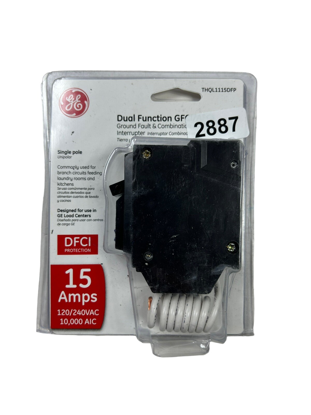 GE THQL1115DFP / THQL1120DF Circuit Breaker 15A Dual Function AFCI