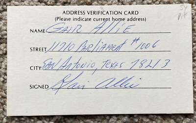 Gair Allie signed card - 1954 Pirates
