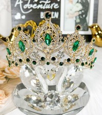 Green Tiara and Crown for Women, Queen of Heart Crown, Royal Queen Crown, Gifts