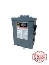 Square D D321NRB 30 Amp General duty Disconnect Type 3R Outdoor 240 VAC NEW