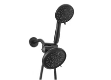 BWE Matte Black 2-in-1 Shower Combo, 8-Spray Handheld, 1.8 GPM # A-9H-7820-B