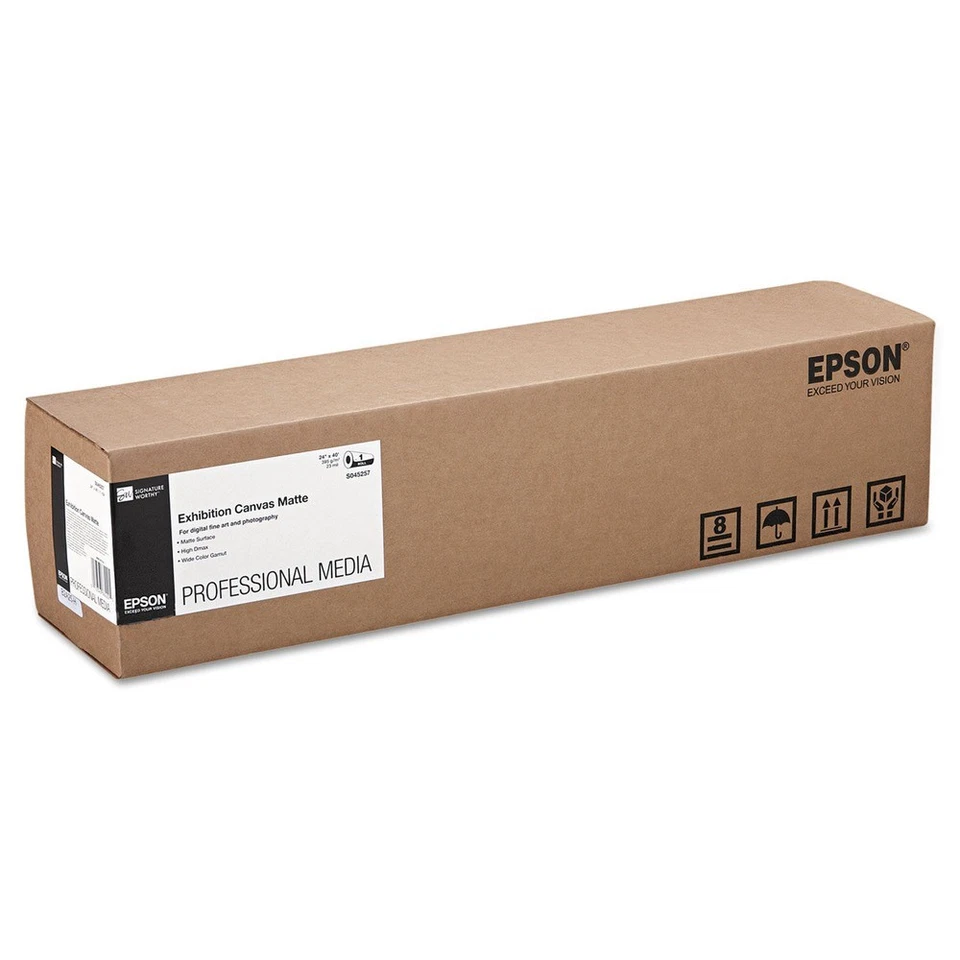 Epson S045257 23 mil 24" x 40' Exhibition Canvas - Matte WHT (1-RL) New - Image 2 of 4