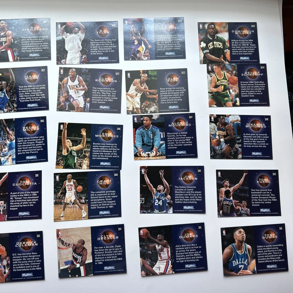 1994–95 SkyBox Premium Slammin’ Universe – Complete Insert Set (30) NM/M - Image 4 of 4