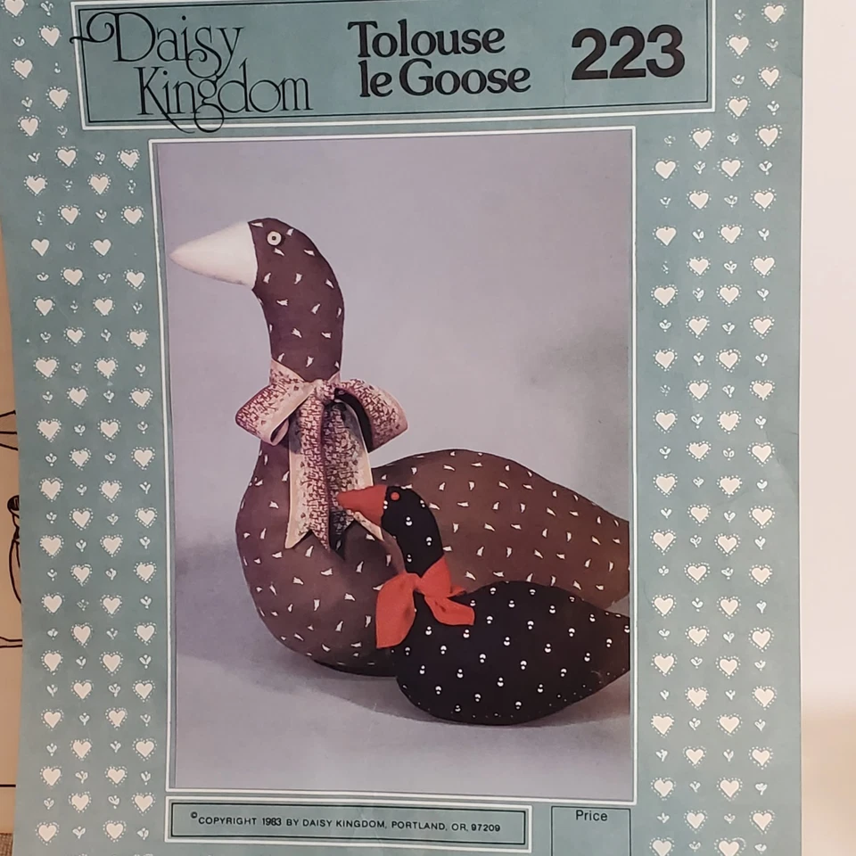 De colección 1983 Daisy Kingdom Tolouse Le Goose Kit Completo Patrón de Peluche Foto 2 de 4