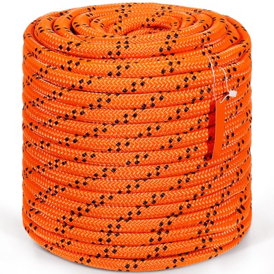 Uimoso 3/4'' x 220' Arborist Tree Climbing Rope Double Braid Polyester 24-Strand