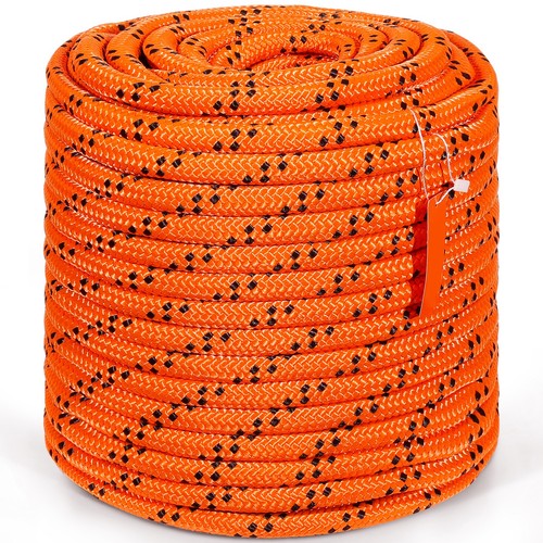 Uimoso 3/4" x 220' Arborist Tree Climbing Rope Double Braid Polyester 24-Strand