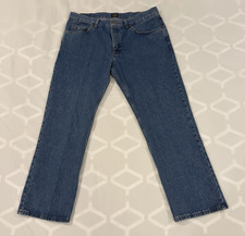 Vintage Lee Jeans Mens 38x30 Blue Denim Straight Leg 100 Cotton Made USA 90sOpe