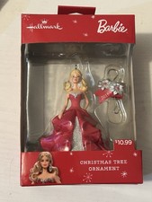 2015 Hallmark Sparkling Barbie Christmas Tree Ornament Brand New In Open Box