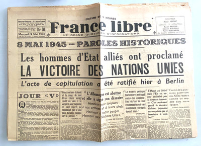 Journal France Libre 9. Mai 1945 Sieg Der Vereinten Nationen 8. Mai 1945