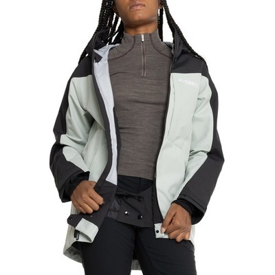 ADIDAS Terrex TECHROCK 3L Ski /Snowboard JACKET Womens Size SMALL - Rt $500  NEW