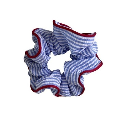 Ruched Hair Scrunchy Striped Pattern Hairpieces Elegant Satins Headdress