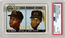 Joe Morgan & Sonny Jackson 1965 Topps Rookie Stars Card #16 PSA 6 EX-MT (951)