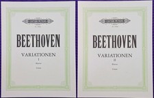 Beethoven Piano Variations Vol 1  2 Urtext Edition Peters New 2 Books Germany