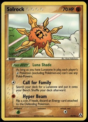 Solrock #25 from Legend Maker ((2006)) – Pokémon card