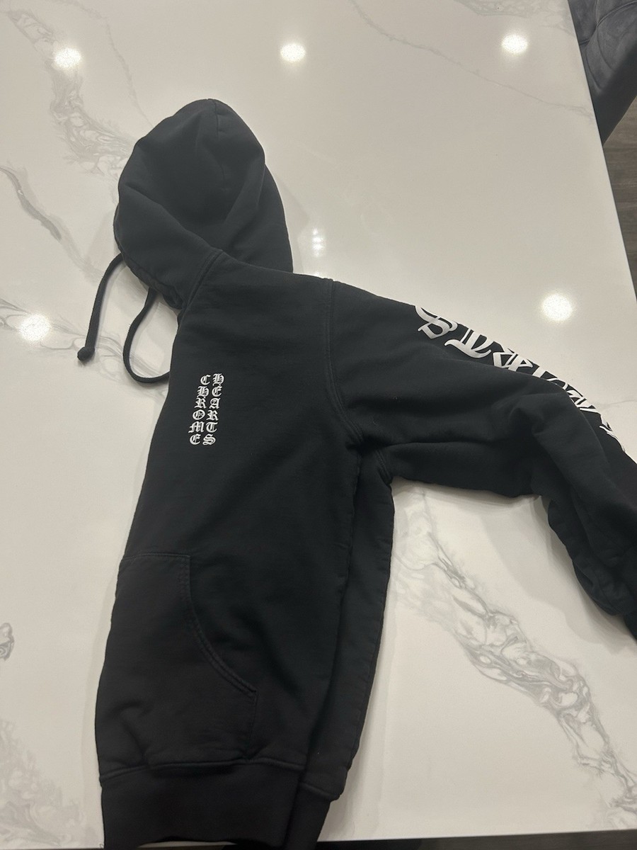 Chrome Hearts Vertical Logo Zip Up Hoodie Black | eBay