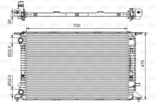 Radiateur de refroidissement Valeo 735471 piece auto moteur essence et diesel