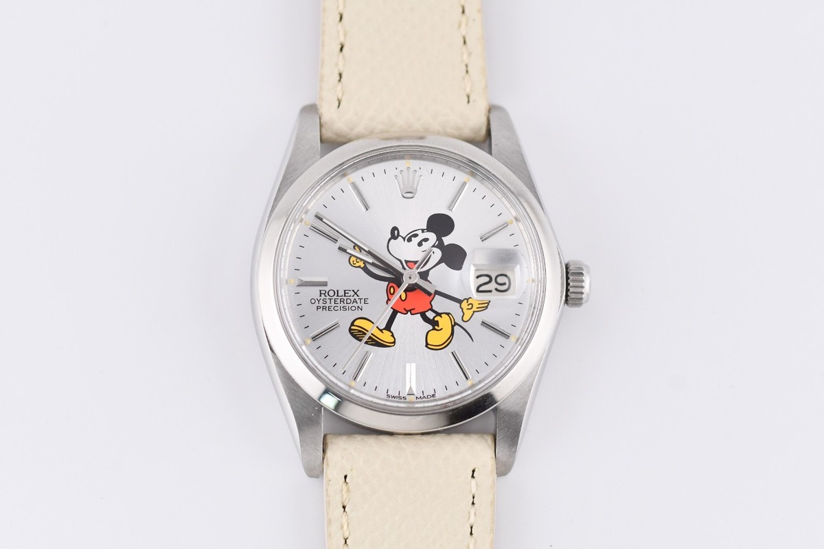 Rolex Precision 6694 | 34mm Stainless Steel | Mickey Mouse Dial | eBay