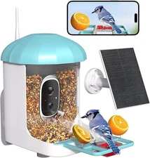 Loatos Smart Bird Feeder with Camera, 2L Capacity, Solar Powered NEW in Box