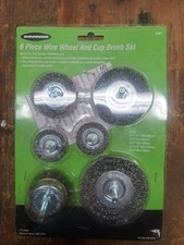 Warrior 6-Piece Wire Brush Wheel & Cup Brush Set for Drill Use Item #60475 - NEW