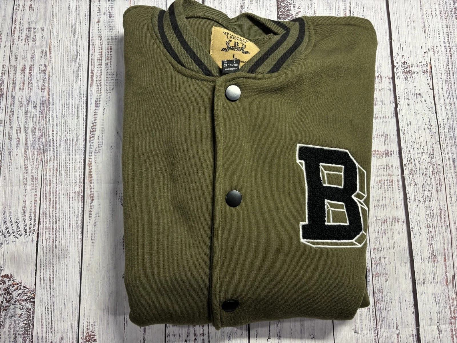 NEW Mens Brooklyn Laundry Jacket Sz Large Varsity 1799 - product detail image 5