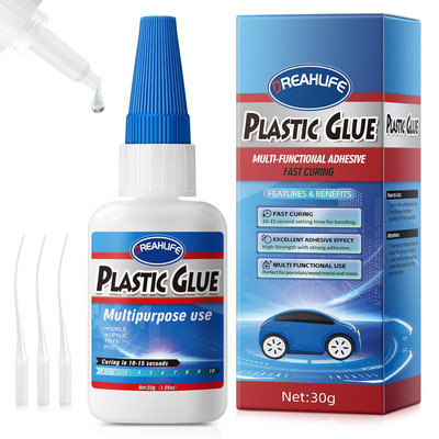 Super Glue for Plastic Repair, 30g Strong Adhesive, Heavy Duty... 
