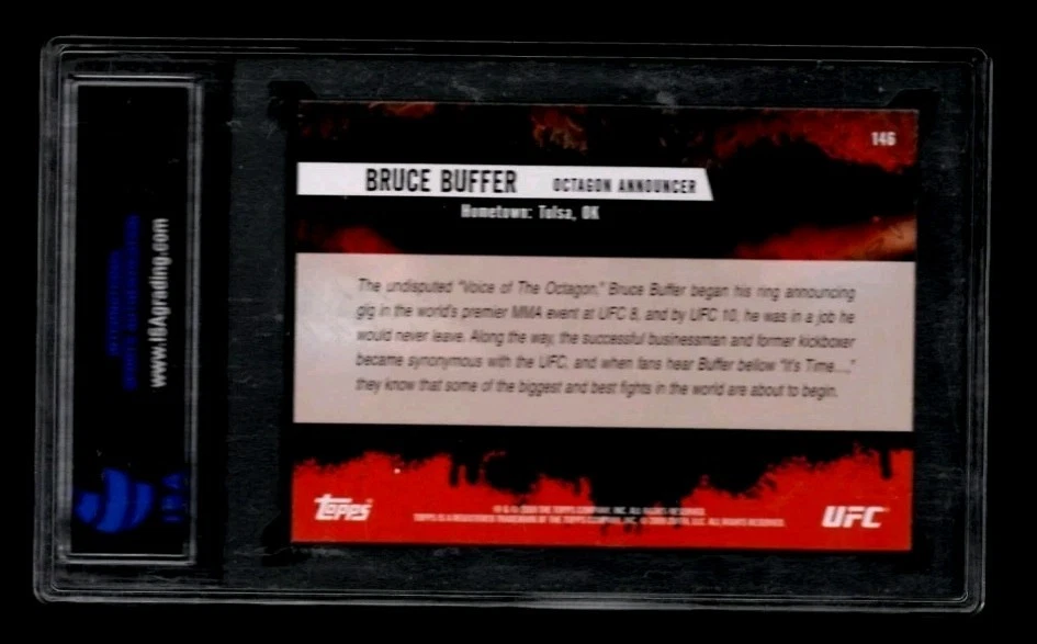 2009 Topps UFC Round 2 - Bruce Buffer #146 (RC) Announcer Rookie Card Graded 10 - Image 2 of 2