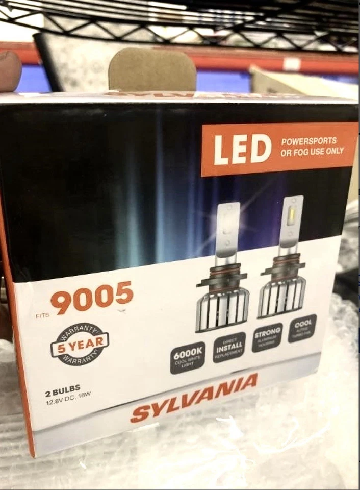 NEW SYLVANIA 9005 LED FOG & POWERSPORTS BULB, 2 PACK 600K Cool White Light - Image 3 of 4