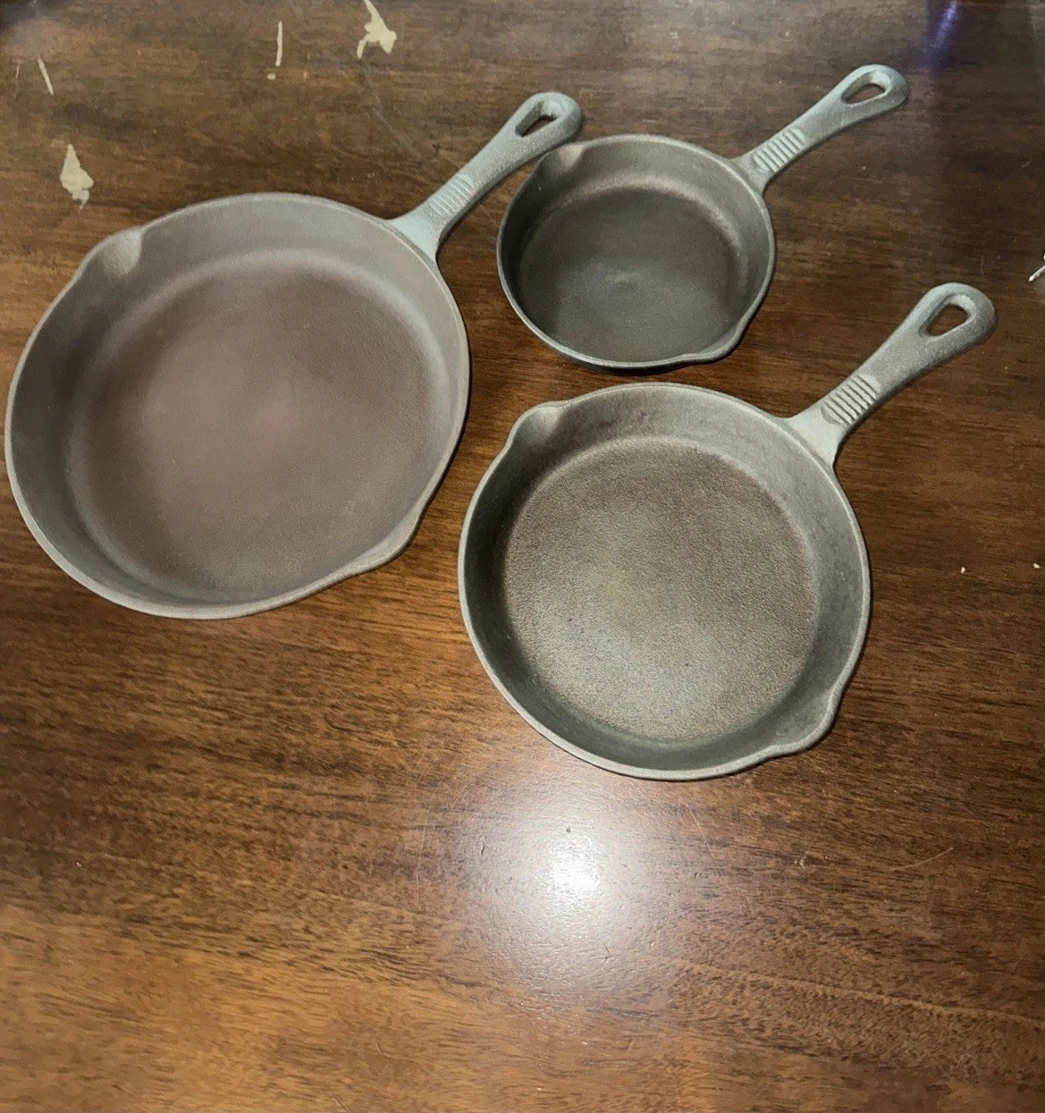 Lot Of 3 Martha Stewart MSE Cast iron Skillets 6” 8” &10”