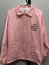 Anti Social Social Club Mens Pink Lightweight...