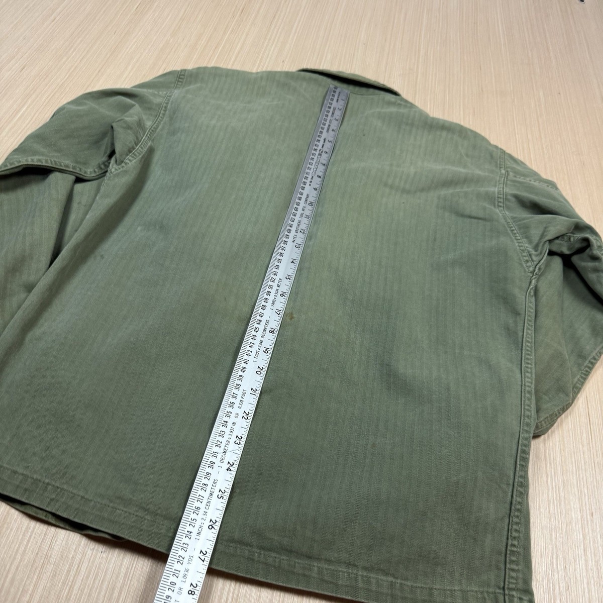 Vintage WWII Army M-43 HBT Field Jacket 1943 Herringbone 13 Star 