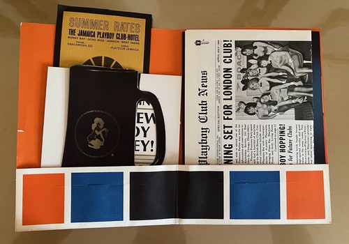 Vintage 1966 Complete Playboy Club Presentation Hugh Hefner Pocket Promo Kit