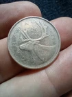 1965 Canada 25 Cent / Silver Quarter .800 / Queen Elizabeth II