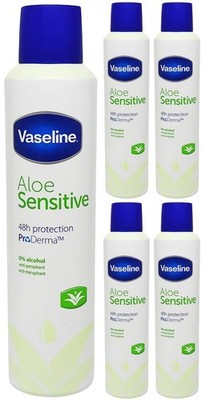 Vaseline Aloe Sensitive Deospray Antitranspirant mit Aloe Vera 5x 250ml