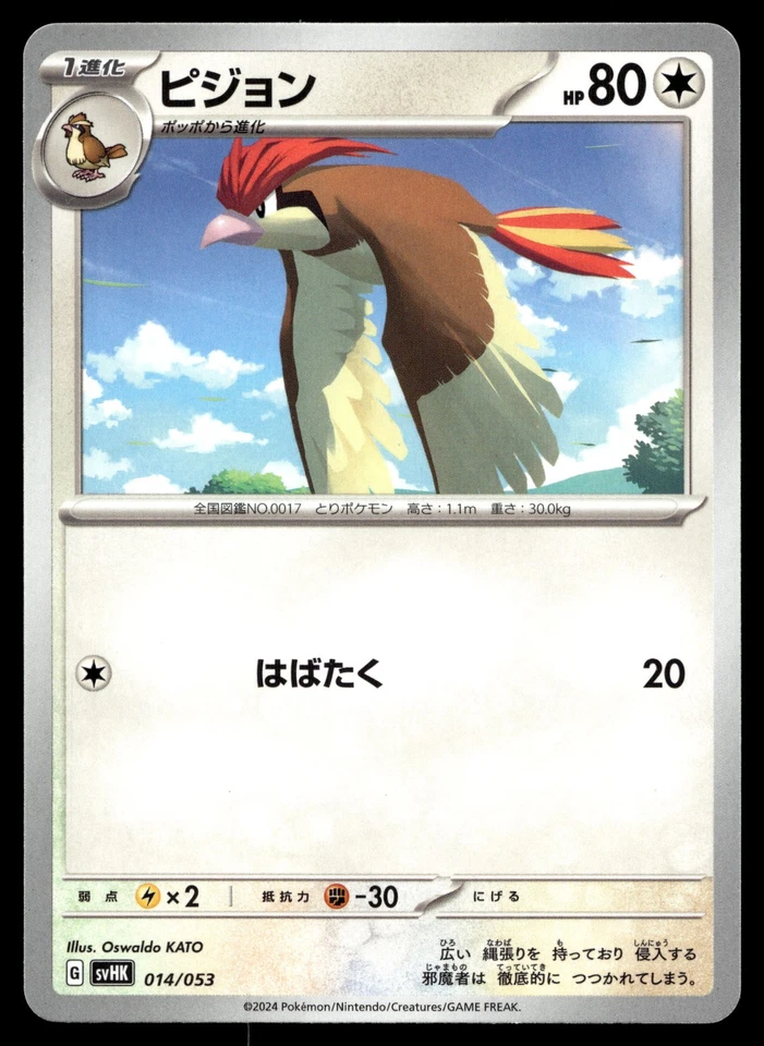 PIDGEOTTO 014/053 KORAIDON EX STARTER SET POKEMON JAPANESE - Image 2 of 4