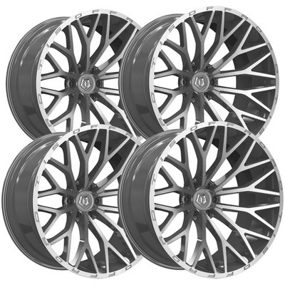 (Set of 4) TIS 566BSM 20x10 6x5.5'' -24mm Brushed Wheels Rims 20'' Inch