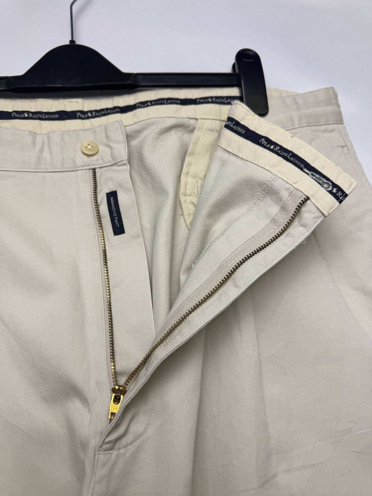 Polo Ralph Lauren Hammond Pant Cream W42 L32 Chino Trousers Summer Smart Men’s image 4