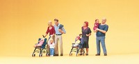 Preiser 10494 H0 Eltern Mit Kindern. Kinderwagen