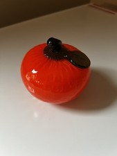 Vintage Glass Orange Fruit Hand Blown Mid Century Murano Style