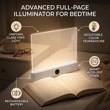 White Tablet Reading Light Rechargeable Reading Light Portable Usb Night Light
