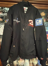 VTG 90s Chase Authentics Dale Earnhardt Sr The Man Bomber Jacket NASCAR Zip LARG