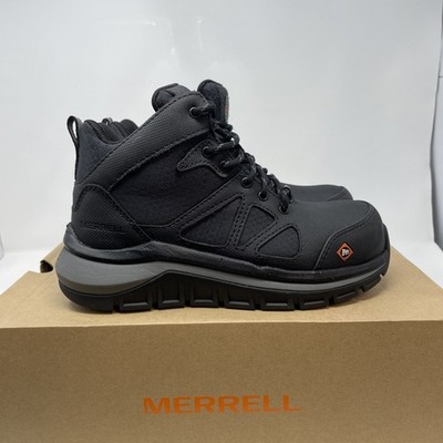 Merrell Fullbench Speed Mid Carbon Fiber Work Boots Black Men's Size 4.5