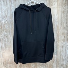 Athleta Cozy Karma Black Hoodie Womens Medium Sweatshirt Athleisure Kangaroo M