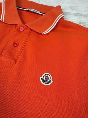 Moncler Maglia Polo Manica Corta Shirt Men SZ M orange | eBay